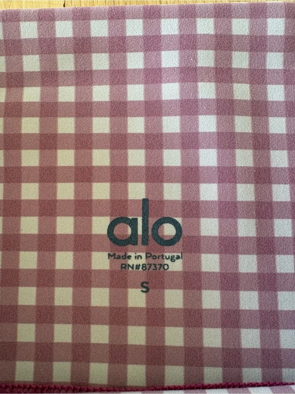 Alo Yoga Gingham Vapor Set